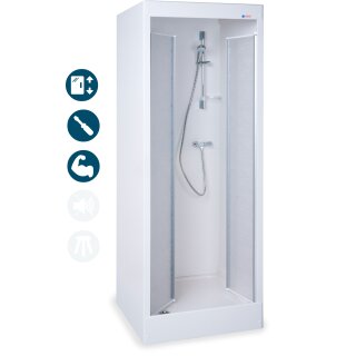 Grumbach Fertigdusche SOUVERÄN 80x80cm, Boiler und Pumpe möglich