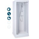 Grumbach Fertigdusche SOUVERÄN 80x80cm, Boiler und...