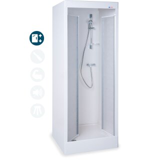 Grumbach Fertigdusche STANDARD PLUS 80x80cm, Pumpe möglich