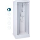 Grumbach Fertigdusche STANDARD PLUS 80x80cm, Pumpe...