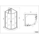 Badsanitaer Komplettdusche Vivienne 90x90cm