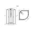 Badsanitaer Komplettdusche Nele 90x90cm