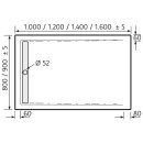 HSK ACRYL-DUSCHWANNE 90x120cm, super-flach